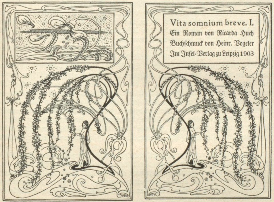 Heinrich Vogeler Ricarda Huch Vita somnium breve 1903