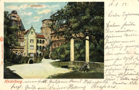 Heidelberg, Baden-Württemberg - Schlosshof (Zeno Ansichtskarten)