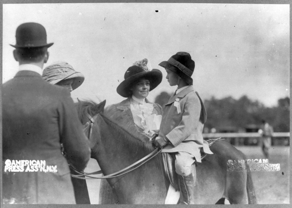 Helen Hay Whitney (Mrs. Payne) and John Hay (Jock) riding pony LCCN2005688968