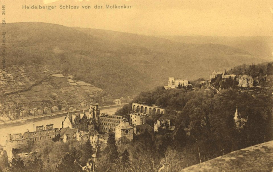Heidelberg, Baden-Württemberg - Schloss von der Molkenkur (Zeno Ansichtskarten)