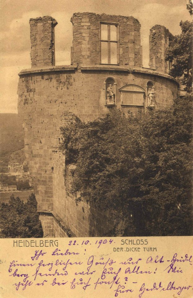 Heidelberg, Baden-Württemberg - Schloss; Der Dicke Turm (Zeno Ansichtskarten)