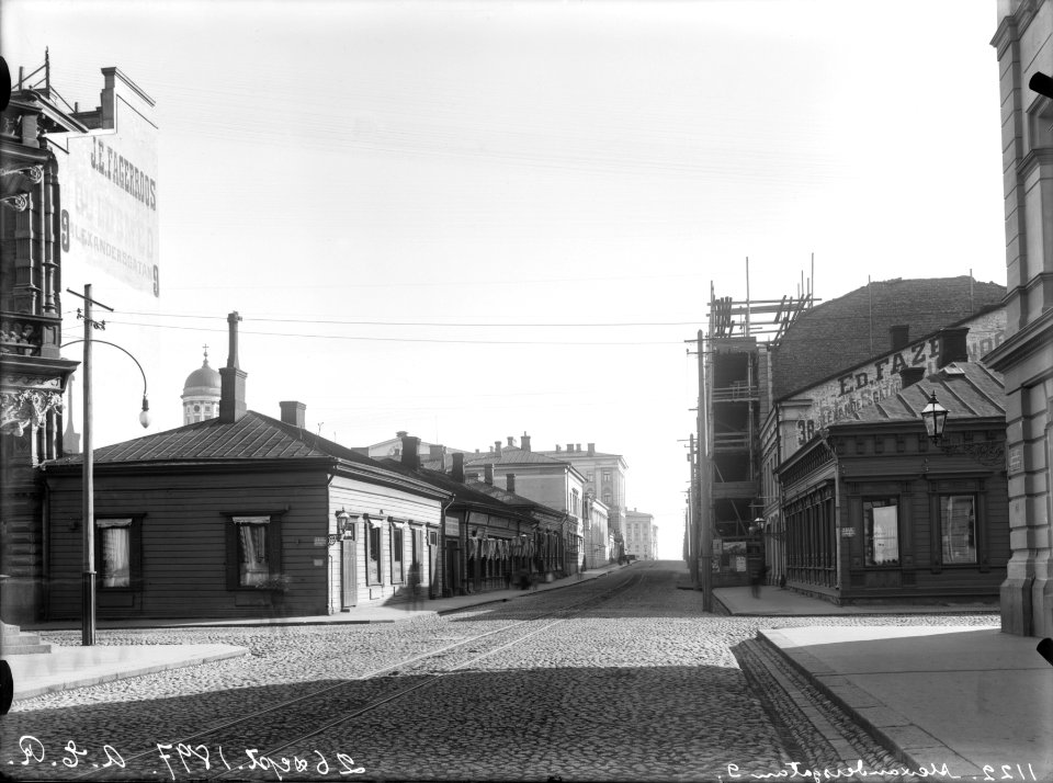 Helsinki 1897, Aleksanterinkatu 7, 9, 38. Kluuvikatu 3, 5. - N1122 - hkm.HKMS000005-km0000mbk9