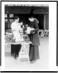 Helen Seton in old men's toy shop LCCN95505209