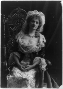 Helena Modjeska, 1840-1909, three-quarters length portrait, seated, facing slightly right LCCN2006677768