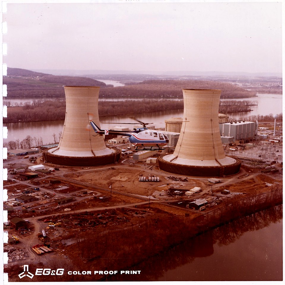 Helicopter over Three Mile Island, Pennsylvania - NARA - 540026