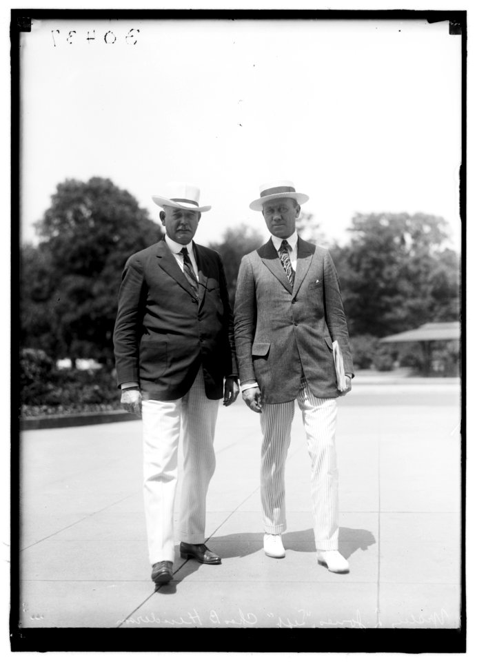 HENDERSON, CHARLES BELKNAP. SENATOR FROM NEVADA, 1918-1921. RIGHT, WITH SENATOR WESLEY L. JONES, REP. FROM WASHINGTON, 1899 - 1909; SENATOR, 1909- LCCN2016870063