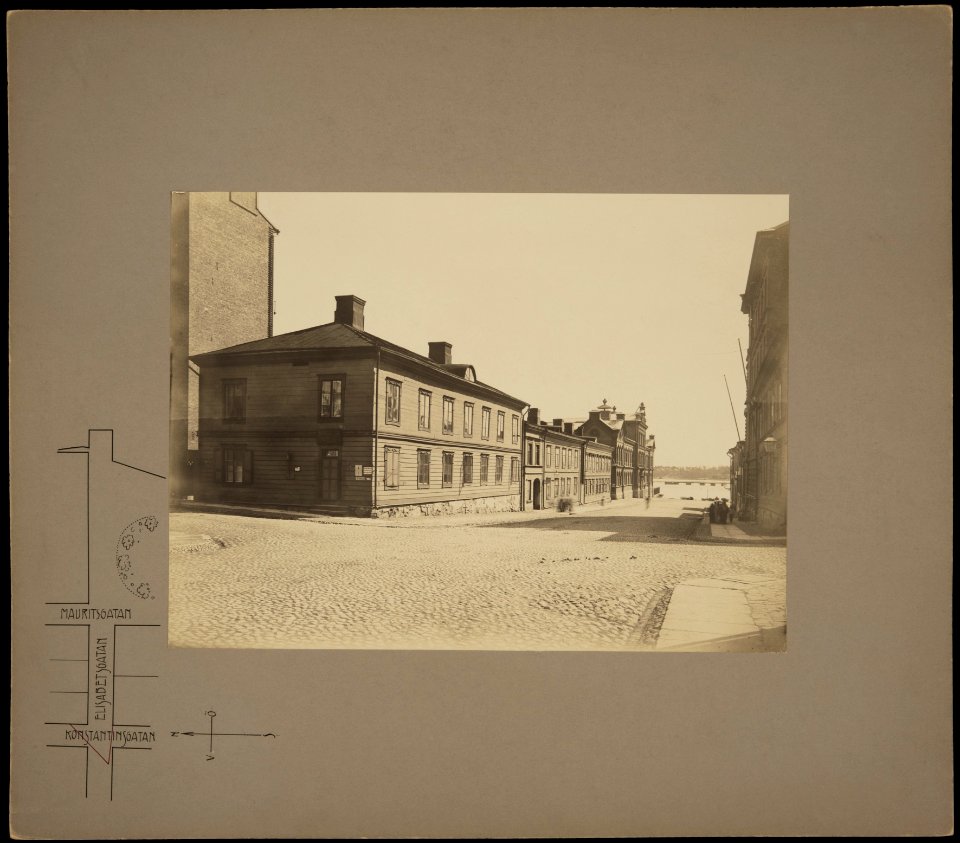 Helsinki 1896, Liisankatu 1, 3, 5, 7. Meritullinkatu 25. - G16158 - hkm.HKMS000005-km0000m8ro