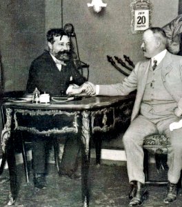 Henri Desgrange et Charles-Henri Brasier à 'L'Auto' (1905, après la Coupe Bennett)