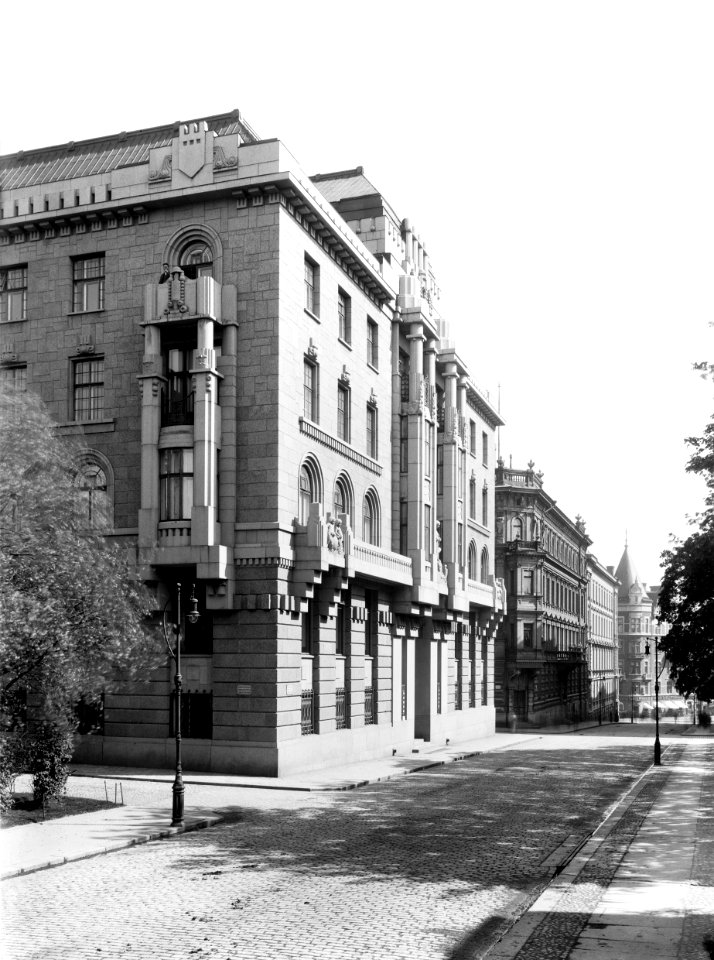 Helsinki 1914, Lönnrotinkatu 1, 3, 5. Lönnrotinpuistikko 1. Pohjoisesplanadi 41. Mannerheimintie 1. - N25499 (hkm.HKMS000005-km0000myer)