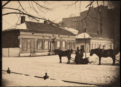 Helsinki 1890, Pohjoisesplanadi 31, 33. Mikonkatu 1. Runebergin esplanadi. Teatteriesplanadi. - G16091 - hkm.HKMS000005-km0000m85n