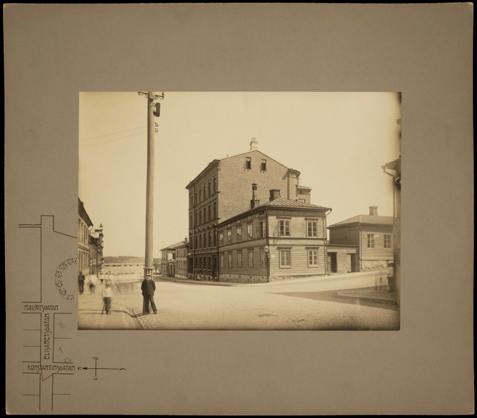 Helsinki 1895, Liisankatu 2, 4. Meritullinkatu 23. - G16156 - hkm.HKMS000005-km0000m8pi