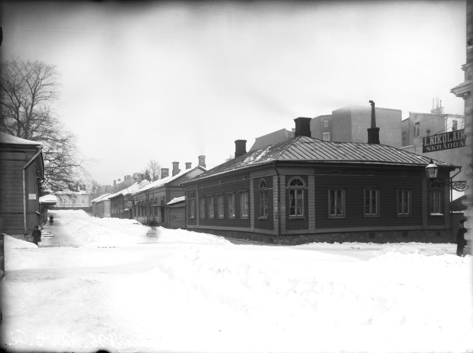 Helsinki 1895, Yrjönkatu 15, 17, 19, 21 23. Lönnrotinkatu 3. - N1117 - hkm.HKMS000005-km0000lux5
