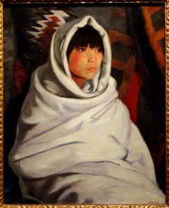 Indian Girl in White Blanket by Robert Henri, 1917 - Corcoran Gallery of Art - DSC01186