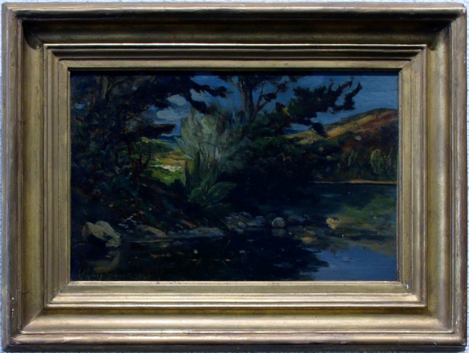 Henri-Joseph Harpignies - Bord de rivière, paysage - Musée Mainssieux abc1