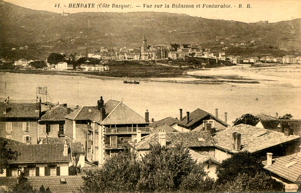 Hendaye - vue sur Fontarabie (Bloc Frères)