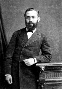 Hendrik Antoon Lorentz standing, on the occasion of his PhD 1875 photo