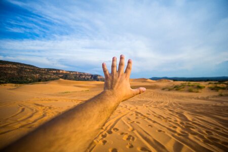 Sand desert footprint photo