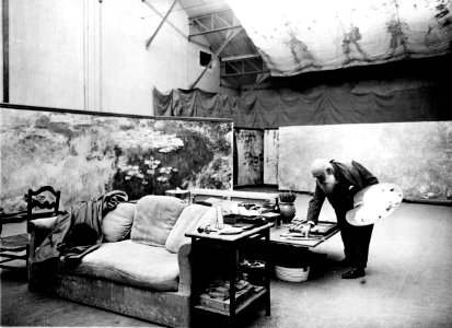 Henri Manuel, Monet in his atelier