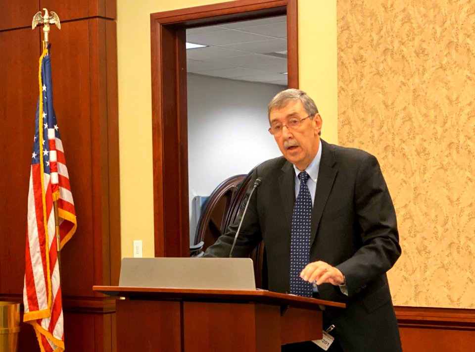 Henri Bisson speaks during House Democrats Natural Resources press conference 2019-12-11
