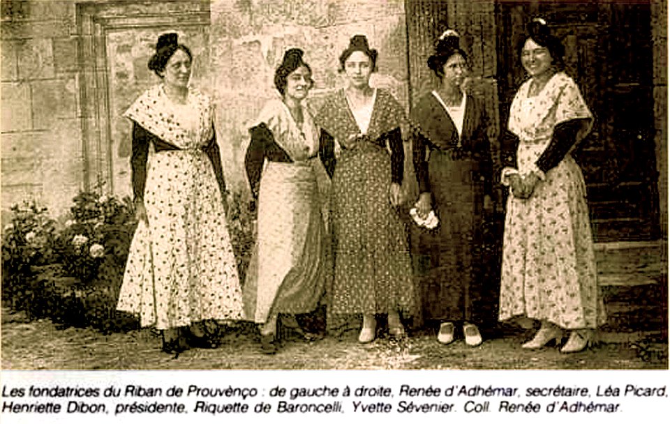 Henriette Dibon et les fondatrices du Riban de Prouvenço