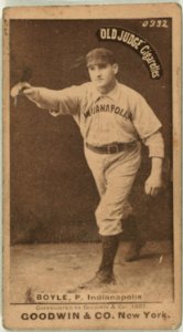 Henry Boyle, Indianapolis Hoosiers, baseball card portrait LCCN2007686536
