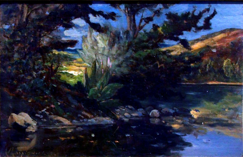 Henri-Joseph Harpignies - Bord de rivière, paysage - Musée Mainssieux abc2