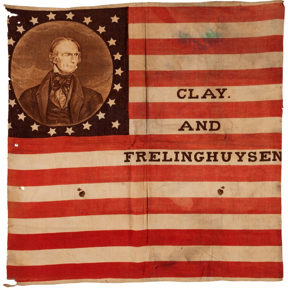 Henry Clay campaign flag banner, 1844