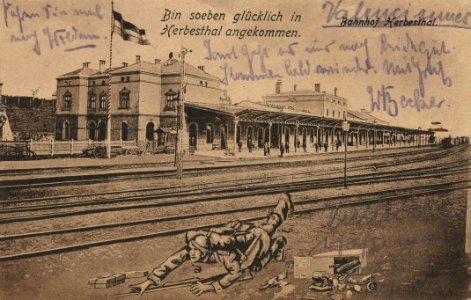 Herbesthal, Belgien - Bahnhof (2) (Zeno Ansichtskarten)