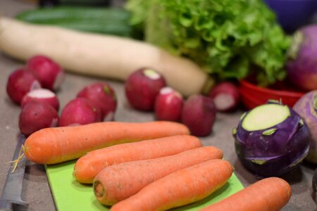 Healthy market cooking photo