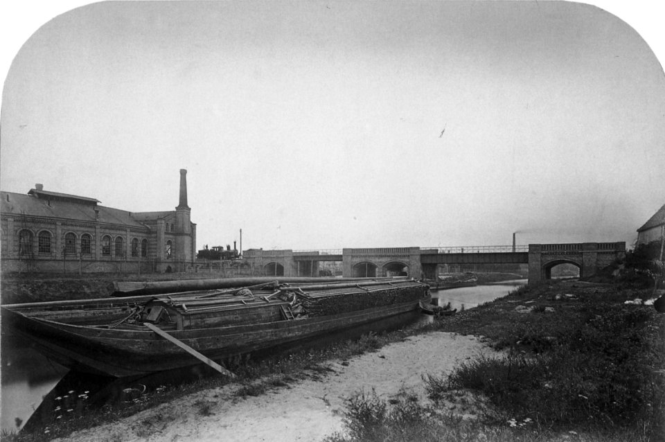 Hermann Rückwardt - Bahnbrücke Görlitzer Bahn über Landwehrkanal, 1869