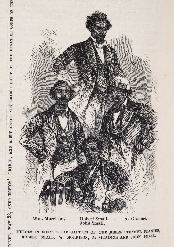 Heroes in Ebony-The captors of the Rebel steamer Planter, Robert Small, W. Morrison, A. Gradine and John Small LCCN99403228