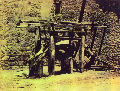 Herradero de bueyes - foto tomada en las inmediaciones de Reinosa - Cantabria - entre 1855 y 1857 - William Atkinson