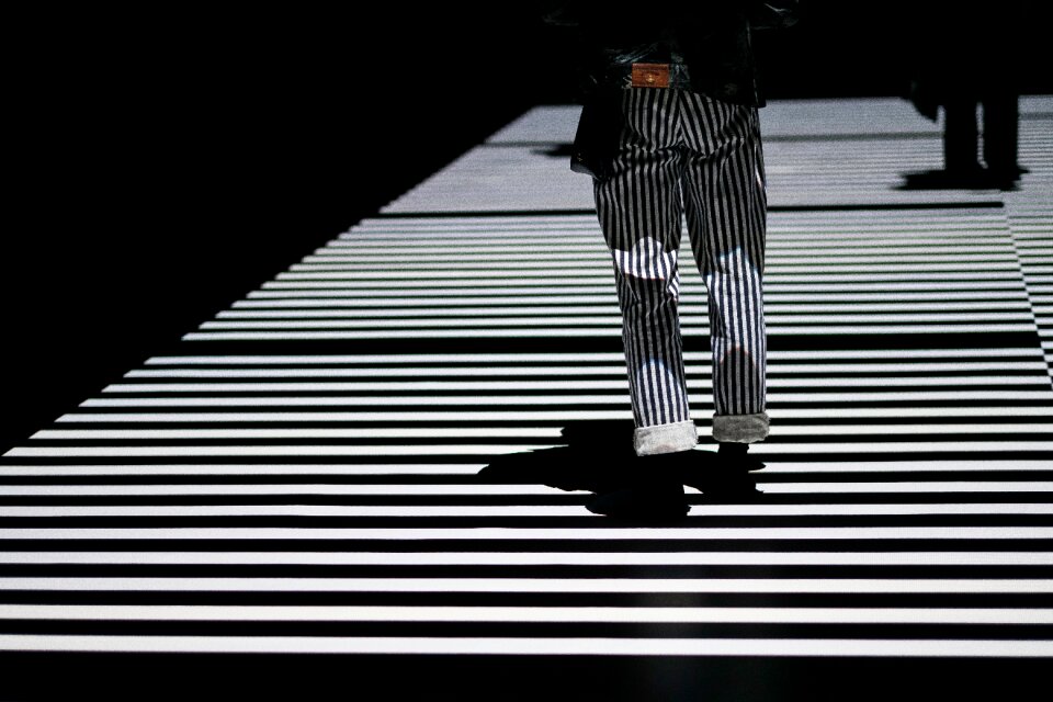 Crosswalk gray cross gray walking