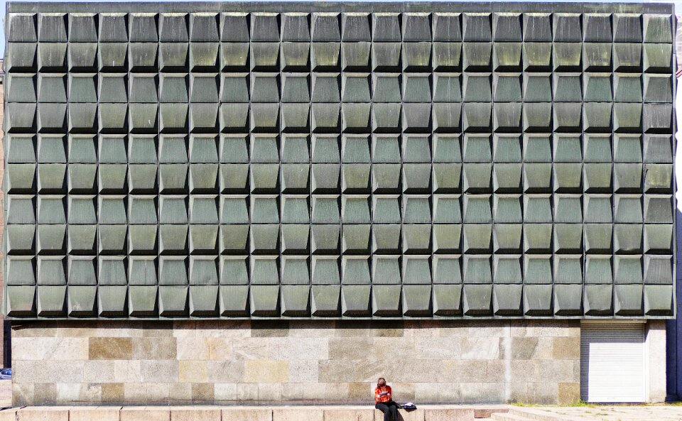 House facade concrete wall concrete facade