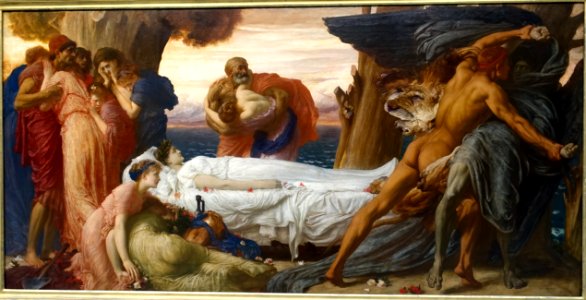 Hercules Wrestling with Death for the Body of Alcestis, by Frederic Lord Leighton, England, c. 1869-1871, oil on canvas - Wadsworth Atheneum - Hartford, CT - DSC05068 photo