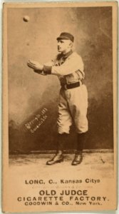 Herman Long, Kansas City Cowboys, baseball card portrait LCCN2007686999