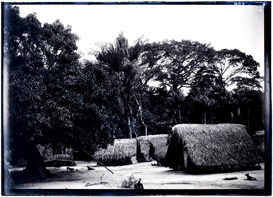 Het Marrondorp Afivisiti aan de Boven-Tapanahoni in de Surinaamse binnenlanden