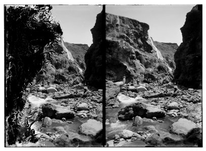 Herod's hot baths of Callirhoe. Wady Zerka Main. The hot stream in the bottom of the gorge LOC matpc.07597
