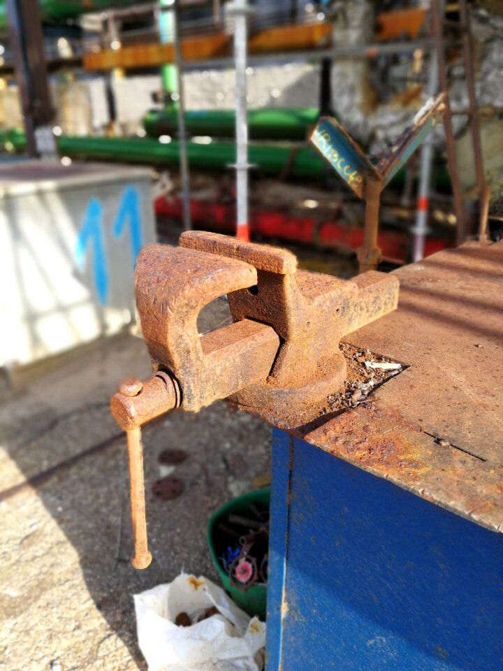 Tools work the metal