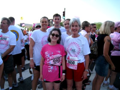 HHS Secretary and other HHS Staffers at the runner's start of the Susan B. Komen Race for the Cure in June 2010