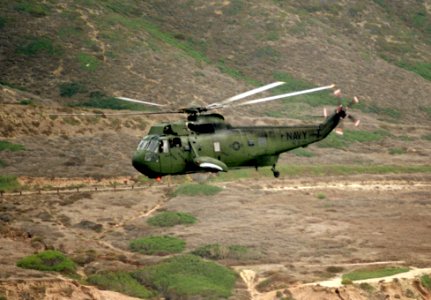 HH-3A Sea King HC-9 in flight 1983