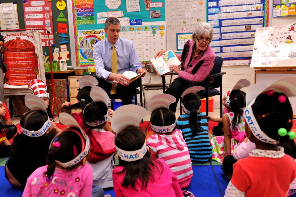 HHS Secretary Sebelius joins U.S. Dept. of Education Secretary Arne Duncan at Rolling Terrace Elementary School in Montgomery County, MD (16)