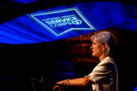 HHS Secretary Kathleen Sebelius speaks at the National Health Service Corps Awardees Conference
