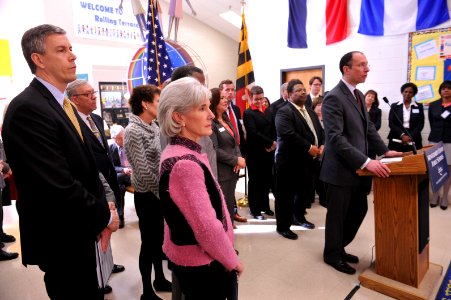 HHS Secretary Sebelius joins U.S. Dept. of Education Secretary Arne Duncan at Rolling Terrace Elementary School in Montgomery County, MD (14)
