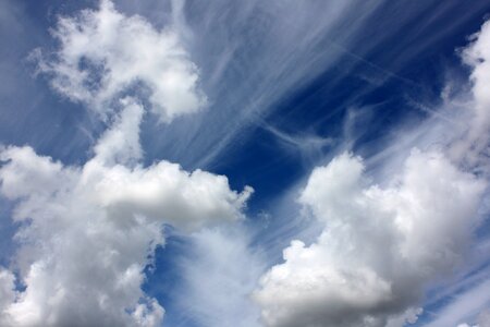 Sky of the charente clouds blue sky