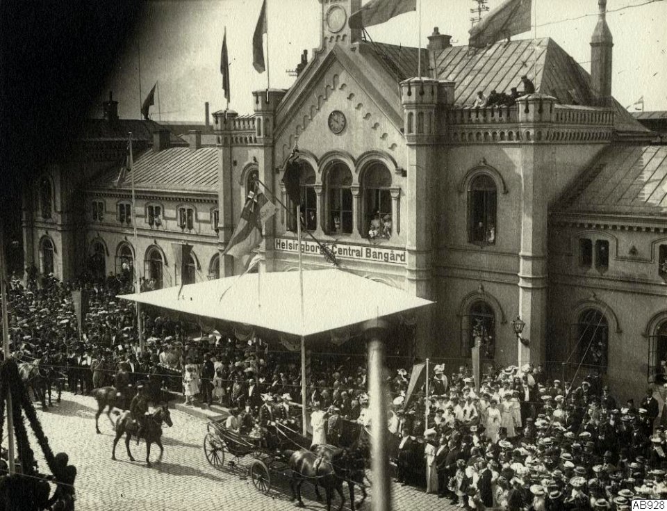 Hertigparet av Skåne ankommer till Helsingborg 1905