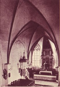Herzfeld alte Kirche Blick zum Chor 1892