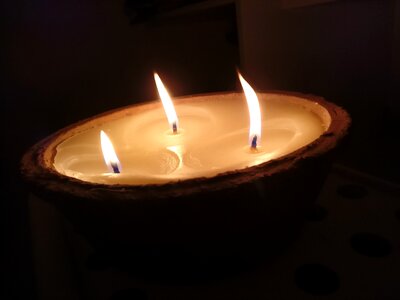 Wax light flame photo