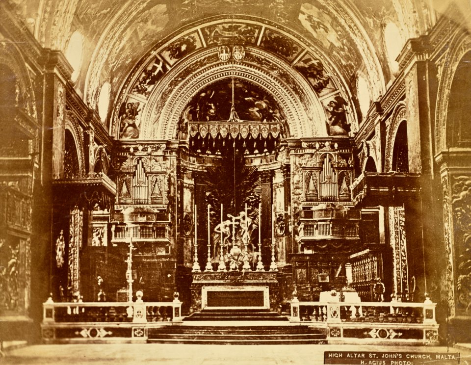 High Altar St. John's Church, Valletta, by Horatio Agius, around 1860-1889