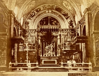 High Altar St. John's Church, Valletta, by Horatio Agius, around 1860-1889